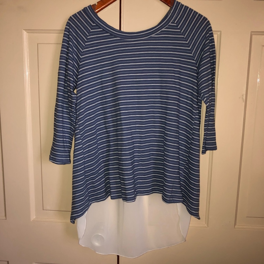 EUC lime chili low high blouse women’s large